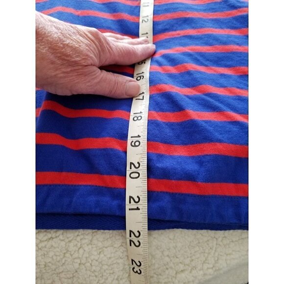 GAP Red Blue Long Sleeve V-Neck Cotton Hoodie Womens Sz (S) - Picture 11 of 14